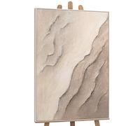 YS -Art Dipinto acrilico su tela astrazione in beige dipinto a mano dipinto a mano murale soggiorno moderno decorazione casa immagini ufficio vera arte 140x100 cm