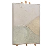 YS -Art Lusso Astratto Pittura Acrilica su Tela con Cornice Dipinto A Mano Murale Soggiorno Moderno Arredamento Casa Beige Immagini Ufficio Vera Arte 120x80 cm
