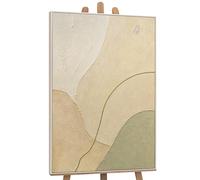 YS - Art Pittura moderna in acrilico su tela, dipinta a mano, in tonalità beige, con cornice, per soggiorno, ufficio, decorazione moderna per la casa, galleria, immagine vera e propria opera d'arte