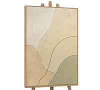 YS - Art Pittura moderna in acrilico su tela, dipinta a mano, in tonalità beige, con cornice, per soggiorno, ufficio, decorazione moderna per la casa, galleria, immagine vera e propria opera d'arte