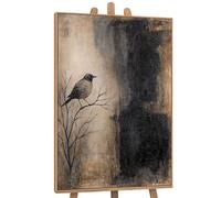 YS - Art Quadro moderno in acrilico su tela, dipinto a mano, con cornice in toni calmi, da parete per soggiorno, ufficio, decorazione moderna per la casa, immagine vera opera d'arte 120 x 80 cm