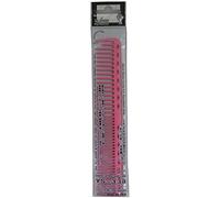 Y.S. Park Pettine da taglio YS-338 Denti lunghi arrotondati Presa rapida Rosa 185 mm
