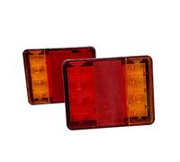 YSA ASF 2PCS 12V 24V Luci Coda Rimorchio Freno Camion Lato Posteriore Indicatore Lampada Impermeabile Indicatore Di Direzione Per Camion Caravan Van Boat Luci Posteriori Auto(12-80V)