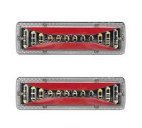 YSA ASF 2PCS 12V Dinamico Auto Camion Fanale Posteriore Segnale Di Girata Freno Posteriore Ight Segnale Retromarcia Lampada Rimorchio Del Trattore Camion Bus Camper Luci Posteriori Auto