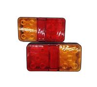 YSA ASF 2PCS Fanale Posteriore Indicatore Di Direzione Indicatore Di Arresto Luce Freno Posteriore Per Auto Camion Rimorchio Caravan Fanale Posteriore 12V 24V 12-80V Luci Posteriori Auto(24V)