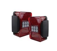 YSA ASF 2X Fanale Posteriore DRL Freno Retromarcia Segnale Di Girata Per Jeep Per Wrangler JK 2007-2017 Lampada Di Montaggio Fanale Posteriore Posteriore Luci Posteriori Auto(Rosso)
