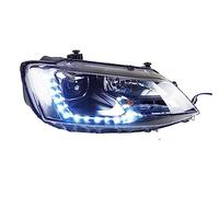 YSA ASF Paralume Anteriore 1set Led Auto Gruppo Faro Per Jetta Per Sagitar 2012-2018 Aggiornamento Lacrime Eye Design Lente Bifocale Lampada Di Segnalazione(Xenon Light)