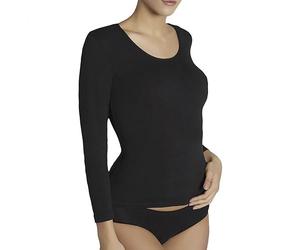 YSABEL MORA - Camiseta Interior Manga Larga Algodón Negro