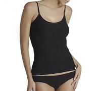 YSABEL MORA - Camiseta Interior Tirante Fino Algodón Negro