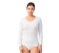 YSABEL MORA - Camiseta lencera Manga Larga Algodón Blanco
