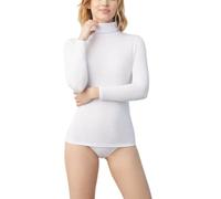 YSABEL MORA T-Shirt Termica Bianca a Maniche Lunghe e Collo Alto