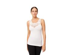 YSABEL MORA T-Shirt Termica in Pizzo Smanicato Avorio