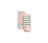 YSABEL MORA Confezione 2 Calzini Termici Sensoriali per Neonata con Sonaglio, Polsino Antipressione, Comfort e Stimolazione Sensoriale, Cotone Poliestere Elastan, Protezione e Confort