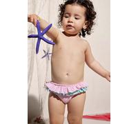 Ysabel Mora Costume da bagno con stampa a righe e volant