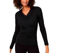 YSABEL MORA Maglia Termica Donna Cotone Manica Lunga Comfort Inverno, Collo a V con Pizzo, Interno Aterciopelato, Abbigliamento Caldo e Adattabile per Stile e qualità Superiori