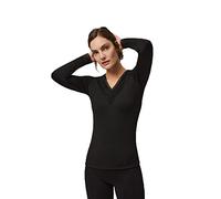 YSABEL MORA - Maglia termica Collo a V Pizzo Manica Lunga Nero, Nero , XL