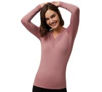 YSABEL MORA - Maglia termica Collo a V Pizzo Manica Lunga Nero, Bombon Desire, L