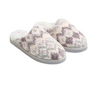 YSABEL MORA Pantofole da casa donna comfort eccezionale con esterno in velluto e interno in pelo caldo per riposo ed eleganza in casa, grigio, 40 EU
