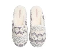 YSABEL MORA Pantofole da casa donna comfort eccezionale con esterno in velluto e interno in pelo caldo per riposo ed eleganza in casa, grigio, 38 EU