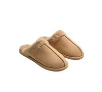 YSABEL MORA Pantofole da casa donna comode con pelo interno ed esterno morbido per massimo comfort e calore, suola resistente per uso quotidiano, materiale 100% poliestere, marrone, 45 EU