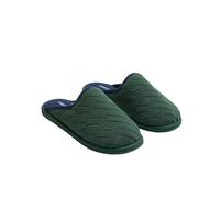 YSABEL MORA Pantofole da casa donna stampa etnica eleganti e confortevoli con esterno in velluto e interno in pelo per massima morbidezza e calore per tutto il giorno, Verde bottiglia, 45 EU