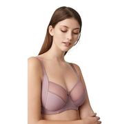 YSABEL MORA Reggiseno con ARO Senza Imbottitura per Comfort Quotidiano, Microfibra Elegante con Dettagli in Tulle, Regolatori Metallo per Adattamento Personalizzato, Abbigliamento Comodo e Adattabile