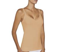 YSABEL MORA T-Shirt Lingerie in Cotone Color Nudo con Spalline Sottili