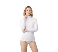 YSABEL MORA T-Shirt Termica Bianca a Maniche Lunghe e Collo Alto