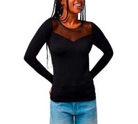 YSABEL MORA T-Shirt Termica plumeti Nera a Maniche Lunghe