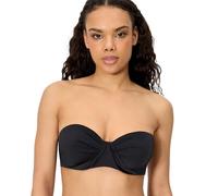 YSABEL MORA Top Bikini Bandeau con Ferretto E Imbottitura, Spalline Removibili Annodate al Collo, Opzione Senza Spalline, Collezione Beach