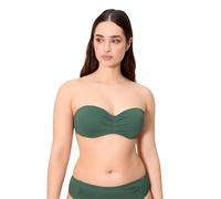 YSABEL MORA Top Bikini Bandeau Micropiqué Corallo Coppa C. Sostegno Versatile con Ferretto E Imbottitura. Spalline Regolabili E Rimovibili. Collezione Sunset