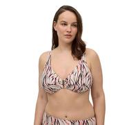 YSABEL MORA Top Bikini Riduttore Stampato Coppa D con Grande capacità, Effetto Riduttore, Stile Classico, Chiusura Centrale, Spalline Regolabili Multiposizione, Senza Imbottitura, comodità e Sostegno