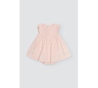 YSABEL MORA Vestito Bambina Senza Maniche Ocean Tales: comodità e Stile con Cotone Naturale, Spalline Larghe, Volant, Tessuto Lavorato e Stampa Floreale. Comodo e Adattabile.