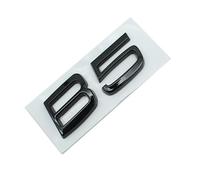 YSABVCP 1 PZ 3D ABS Argento Nero Auto Baule Posteriore Lettere Logo Distintivo Dell'emblema della Decalcomania Adesivi Misura for Volvo B3 B4 B5 B6 Auto Stying Accessori(Bright Black B5)