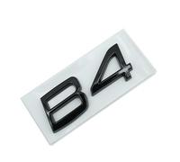 YSABVCP 1 PZ 3D ABS Argento Nero Auto Baule Posteriore Lettere Logo Distintivo Dell'emblema della Decalcomania Adesivi Misura for Volvo B3 B4 B5 B6 Auto Stying Accessori(Bright Black B4)