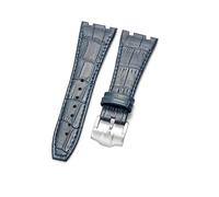 YSABVCP Adatto for Audemars Piguet 15400 Adatto for Royal Oak Series Cinturino for orologio in pelle di vitello Bracciale in pelle da uomo Interfaccia concava 26 mm(Blue Blue-ST-K13)