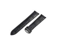 YSABVCP Adatto for cinturini for orologi Cartier da uomo e da donna in pelle da 16, 18, 20, 22, 23 mm, cinturino for orologio con fibbia pieghevole sostitutivo.(Black-Black-Z4,20mm)