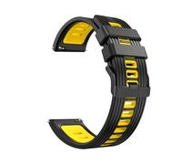 YSABVCP Cinturino da 20 mm e 22 mm adatto for Samsung Galaxy Watch 3 41 mm e 45 mm, cinturino in silicone adatto for Galaxy 42 mm e 46 mm/Gear S2 S3 Sport/Active2(Black yellow,20mm)