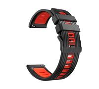 YSABVCP Cinturino da 20 mm e 22 mm adatto for Samsung Galaxy Watch 3 41 mm e 45 mm, cinturino in silicone adatto for Galaxy 42 mm e 46 mm/Gear S2 S3 Sport/Active2(Black red,20mm)