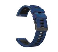 YSABVCP Cinturino da 20 mm e 22 mm adatto for Samsung Galaxy Watch 3 41 mm e 45 mm, cinturino in silicone adatto for Galaxy 42 mm e 46 mm/Gear S2 S3 Sport/Active2(Navyblue black,22mm)