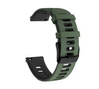 YSABVCP Cinturino di ricambio in silicone da 20 mm e 22 mm for smartwatch Mibro Watch A2 A1, adatto for Mibro C3 C2/X1/Lite2/Color/Lite.(Army green black,20mm)