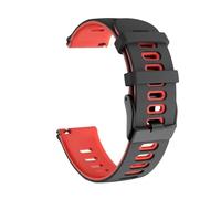 YSABVCP Cinturino di ricambio in silicone da 20 mm e 22 mm for smartwatch Mibro Watch A2 A1, adatto for Mibro C3 C2/X1/Lite2/Color/Lite.(Black red,22mm)
