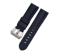 YSABVCP Cinturino for orologio in gomma e silicone da 22 mm, 24 mm, 26 mm, da donna, da uomo, rosso, nero, arancione, sportivo, con fibbia in acciaio inossidabile(Black-s,26mm)