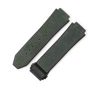 YSABVCP Cinturino for Orologio in Pelle smerigliata in Silicone da Uomo Adatto for Hublot 26 * 19 mm(Army Green-Black-Z2)