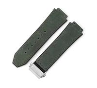 YSABVCP Cinturino for Orologio in Pelle smerigliata in Silicone da Uomo Adatto for Hublot 26 * 19 mm(Army Green-Steel-Z2)