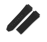 YSABVCP Cinturino for Orologio in Pelle smerigliata in Silicone da Uomo Adatto for Hublot 26 * 19 mm(Black-No Buckle)