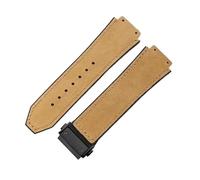 YSABVCP Cinturino for Orologio in Pelle smerigliata in Silicone da Uomo Adatto for Hublot 26 * 19 mm(Brown-Black-Z2)
