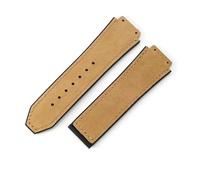 YSABVCP Cinturino for Orologio in Pelle smerigliata in Silicone da Uomo Adatto for Hublot 26 * 19 mm(Brown-No Buckle)
