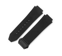 YSABVCP Cinturino for Orologio in Pelle smerigliata in Silicone da Uomo Adatto for Hublot 26 * 19 mm(Black-Black-Z2)