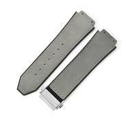 YSABVCP Cinturino for Orologio in Pelle smerigliata in Silicone da Uomo Adatto for Hublot 26 * 19 mm(Gray-Steel-Z2)